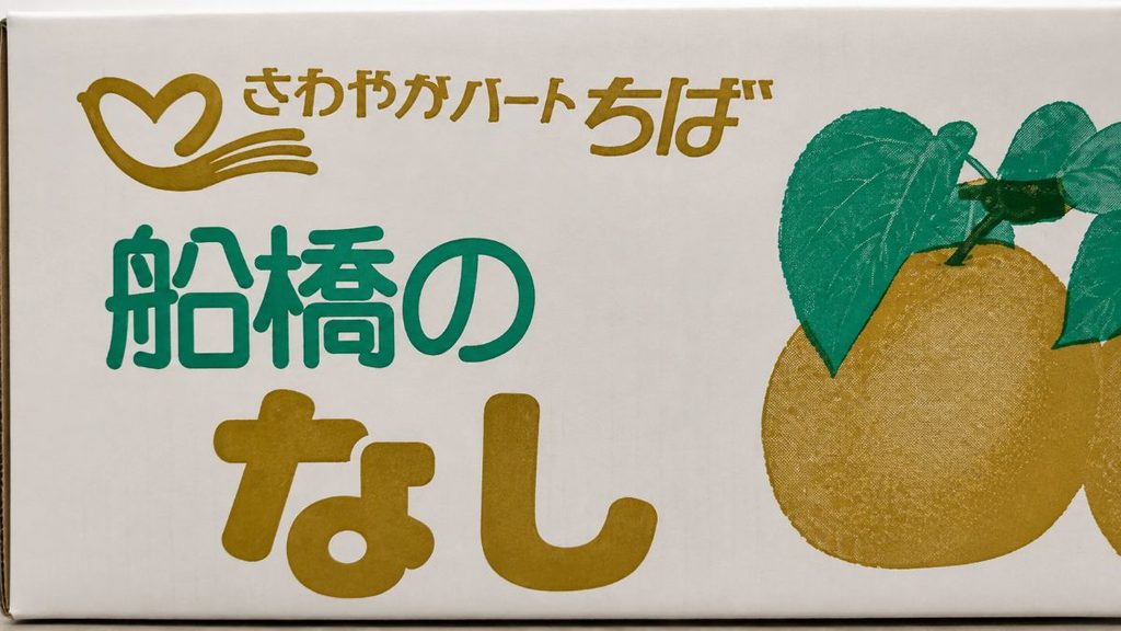 「船橋のなし」と書かれた箱
