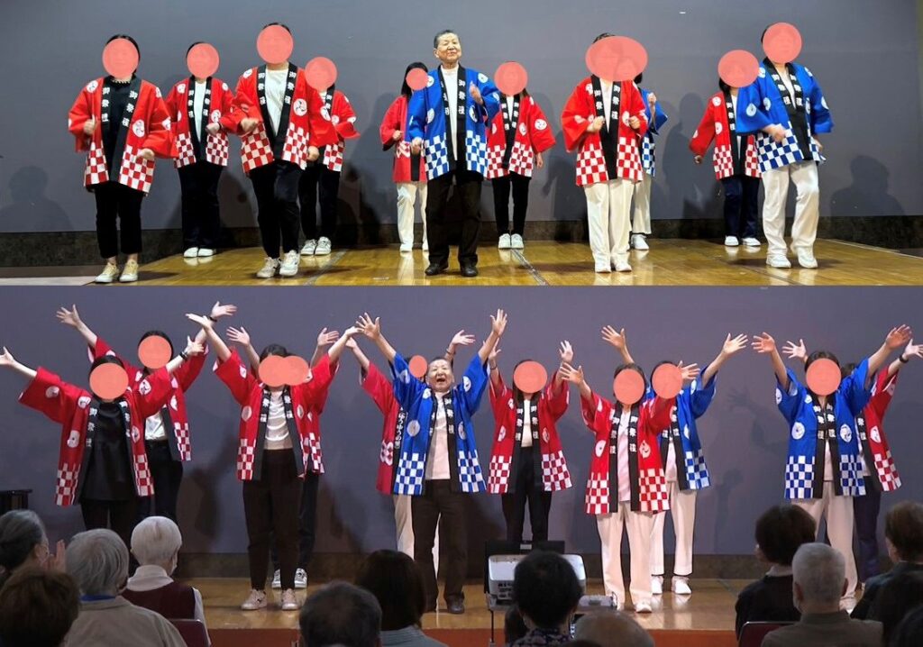 ゆうゆう祭で発表を行う診療所スタッフの方の様子
