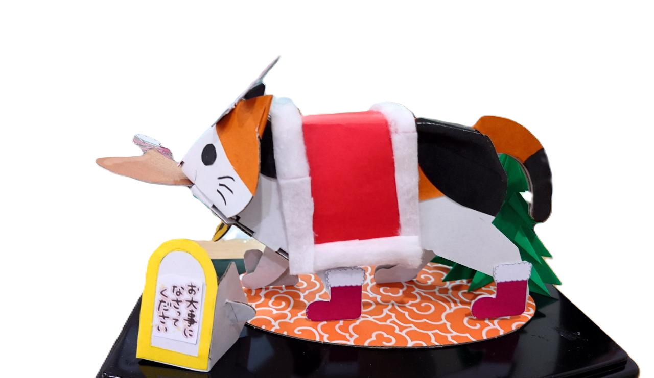もうすぐクリスマス！受付の猫ちゃんもサンタ姿に変身