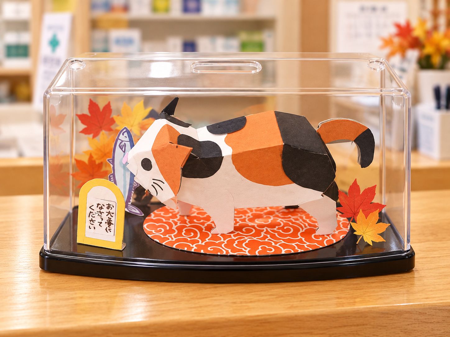 柏市・豊四季駅｜薬局の猫も秋の装いになりました