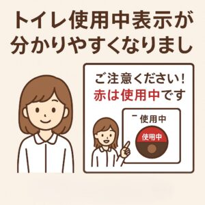 お知らせ｜トイレの案内掲示を見やすく改善しました