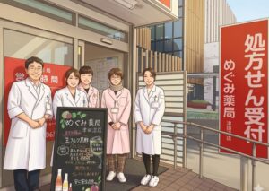 【習志野市・津田沼】処方せんがなくてもお気軽に｜夏に向けた健康情報を店頭看板で発信中