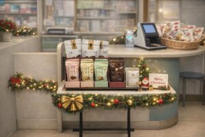 新商品も入荷！レジ前にクリスマスの「特設おやつコーナー」ができました